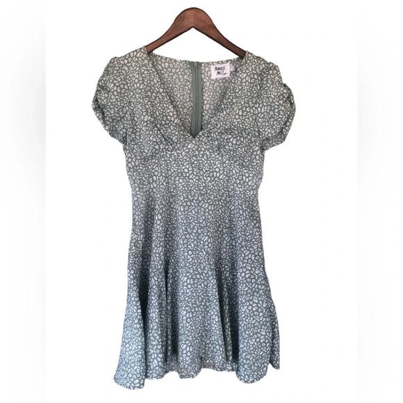 Princess Polly Sage Green Leopard Mini party Dress coquette girl girlhoodcore - Picture 4 of 15